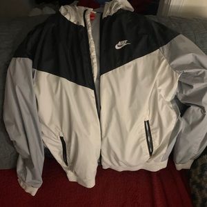 Nike black, gray, and white windbreaker